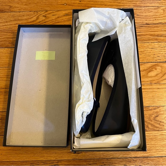 NWT JCrew Zoe Leather Ballet Flats - Navy 5.5 - Picture 5 of 8